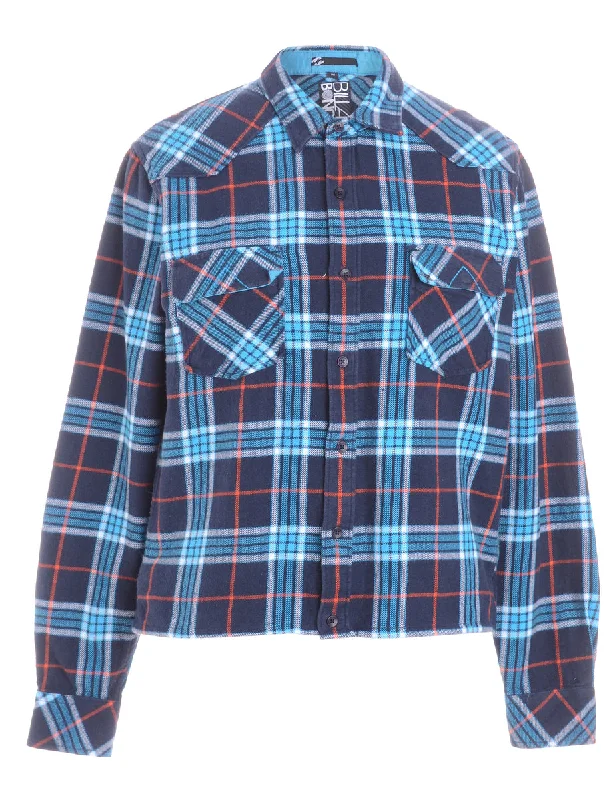 Fashion Touch Label Sarah Straight Hem Plaid Shirt