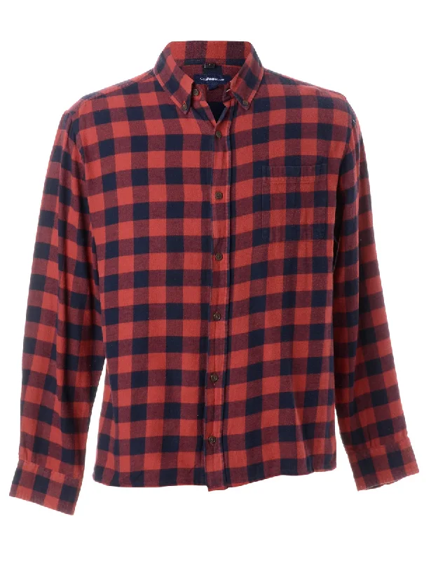 Relaxed Style Label Sarah Straight Hem Plaid Shirt