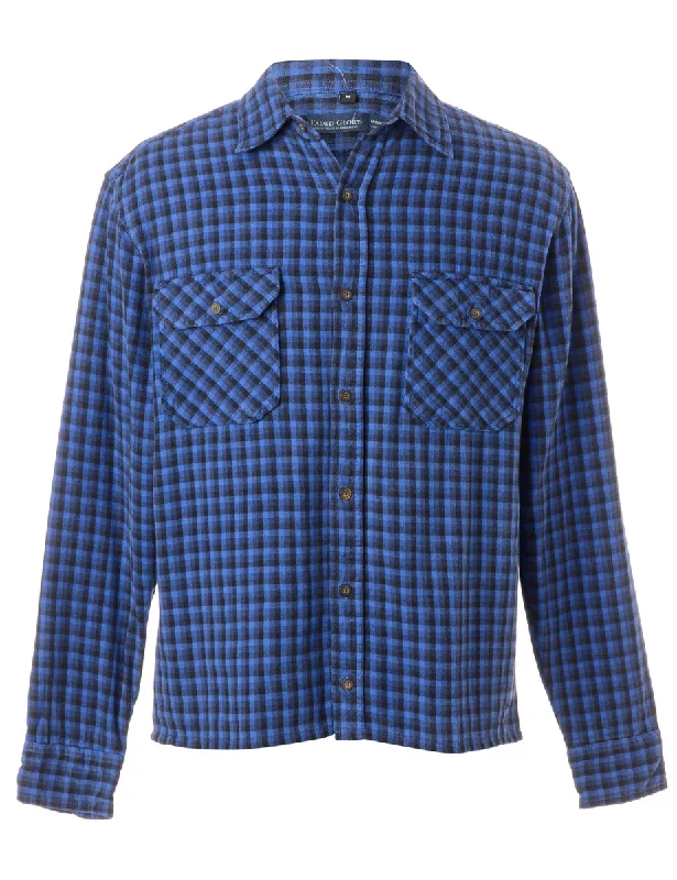 Trendy Comfort Label Sarah Straight Hem Plaid Shirt
