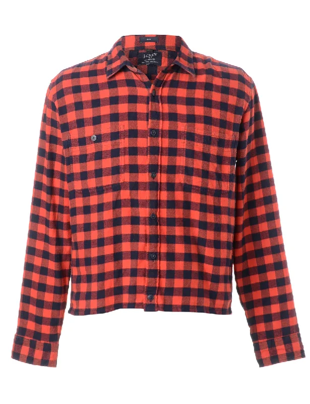 Cozy Look Label Sarah Straight Hem Plaid Shirt