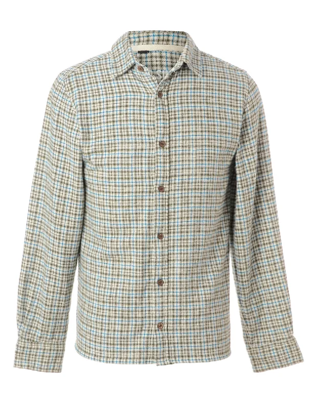 Simple Elegance Label Sarah Straight Hem Plaid Shirt