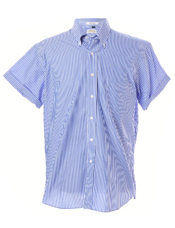 Cozy Apparel Label Scott Roll Sleeve Stripy Shirt