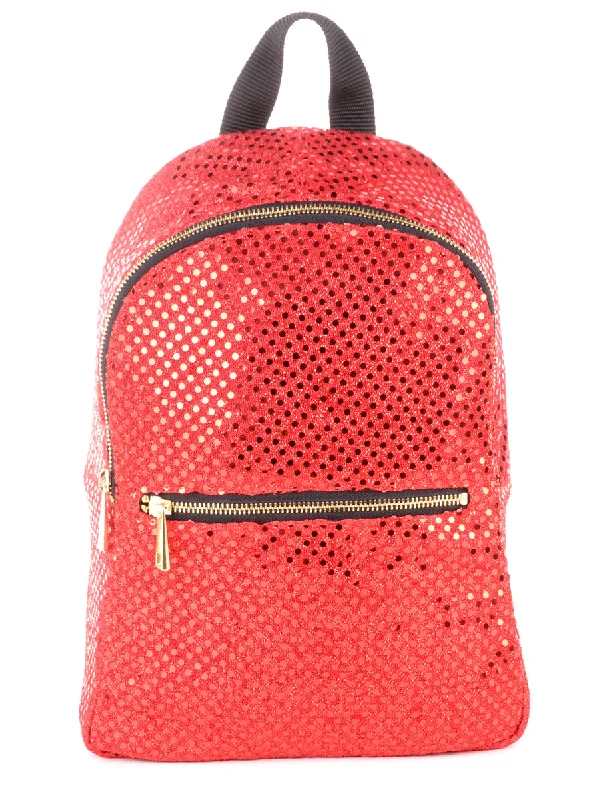 Cozy Essentials Wear Label Sequined Nikki Backpack