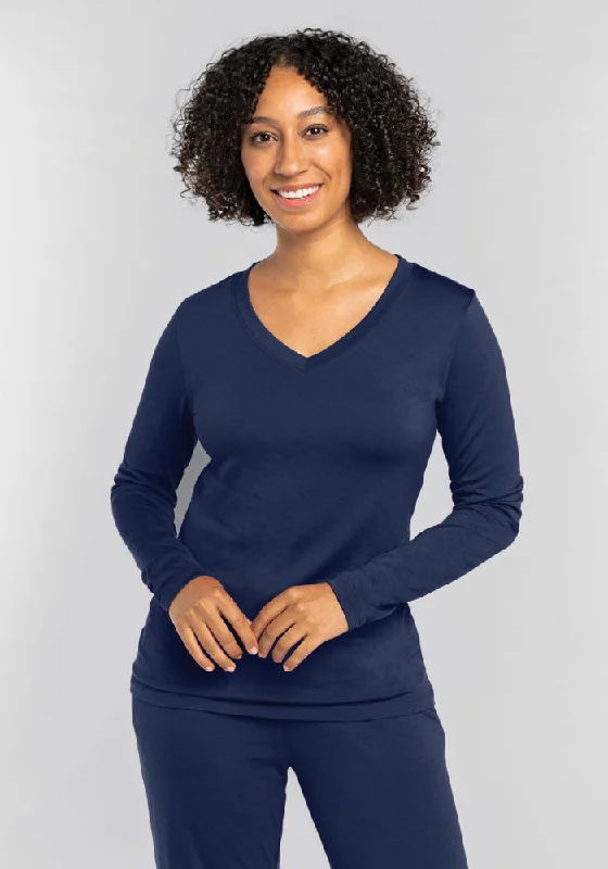 Comfortable Jeans Lily V Neck Lounge Top - Starry Night