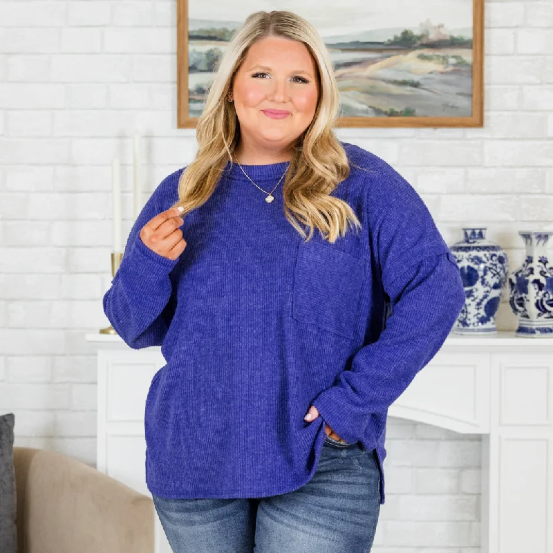 Fashionable And Fashionable Lookin' Good Feelin' Better Sweater, Bright Blue