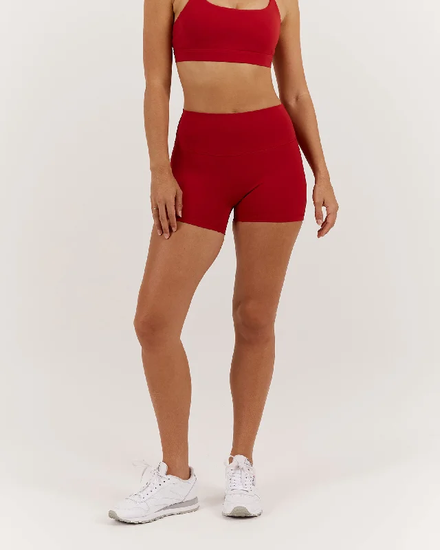 Fashionable And Fashionable LUXE MINI SHORTS - CHERRY