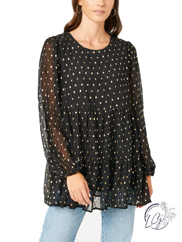 Personalized Design Cosmic Cascade Metallic Dot Top