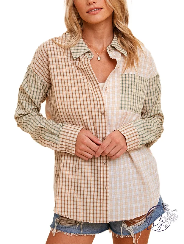 Slim Fit At The Finish Line Checkered Top