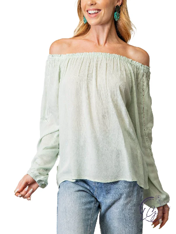 Classic Color Off-Shoulder Delicacy Blouse