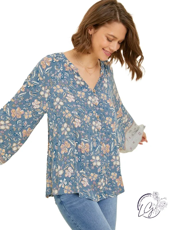 Trendy Wear Petal Parade Round-Neck Blouse