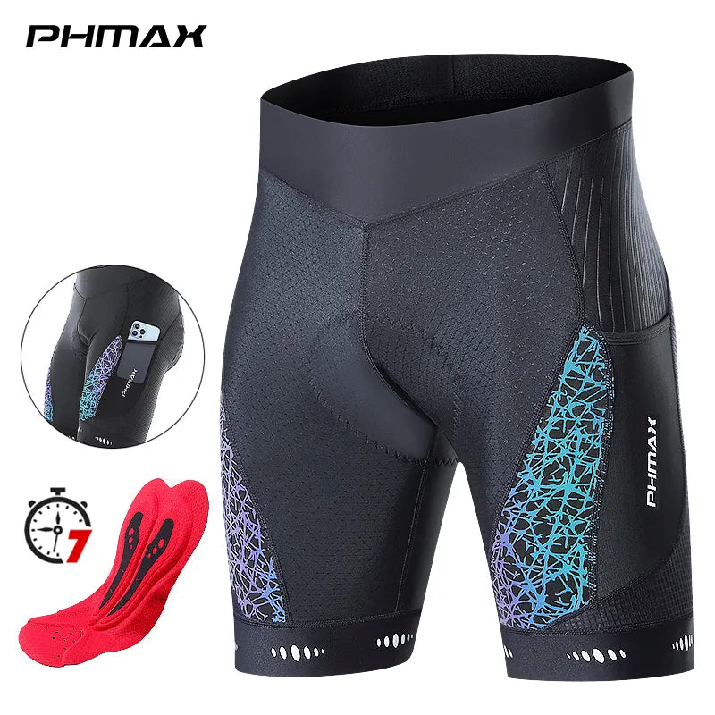 Relaxed Jackets PHMAX Cycling Shorts Summer Men's Bike Shorts MTB Shockproof 5D Gel Pad Cycling Bib Tights Breathable Road Racing Bicycle Short