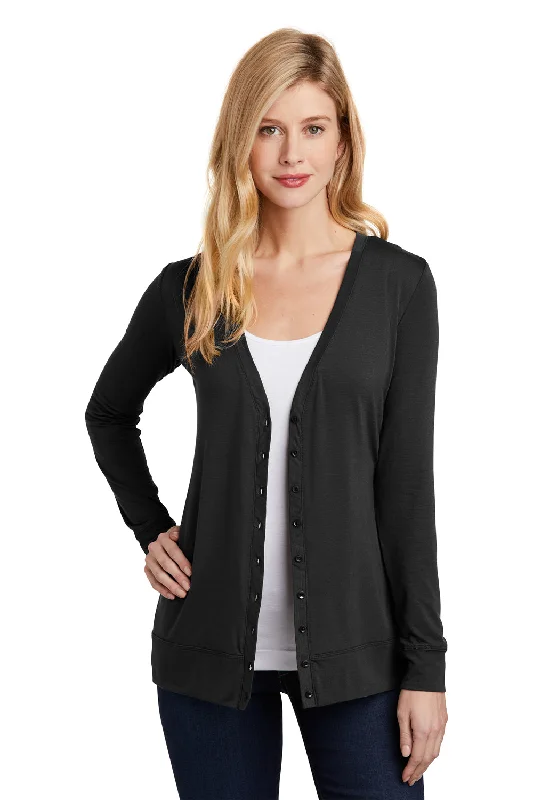 Port Authority Womens Concept Long Sleeve Cardigan Sweater - Black