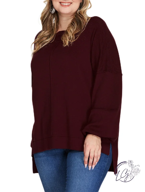Luxury Temperament Curvy My Reasons Long Sleeve Sweater