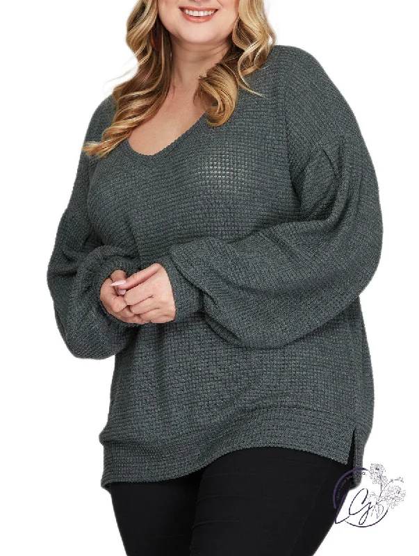 Fashion Elements Curvy My Time Knit Long Sleeve