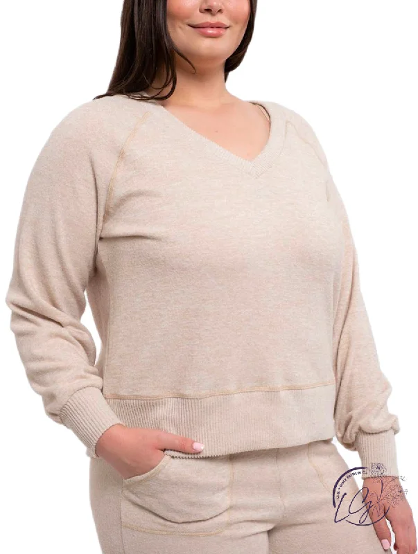 Feminine Charm Curvy Keep Me Warm Lounge Long Sleeve
