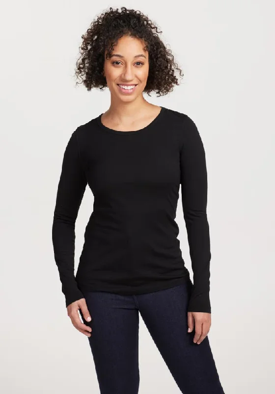 Easy Chic Remi Long Sleeve T-Shirt - Black