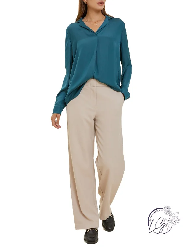 Warm Atmosphere Skyline Satin Perfection Blouse