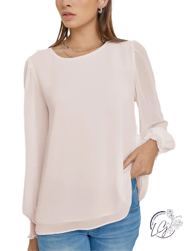Fashion Concept Stylish Cuffed Sleeve Top