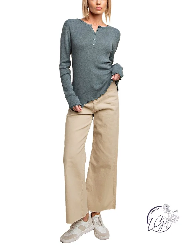 Casual Comfort Wear Soft Breeze Half-Button Henley