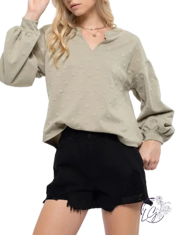Spring Fashion Swiss Dot Sweatshirt