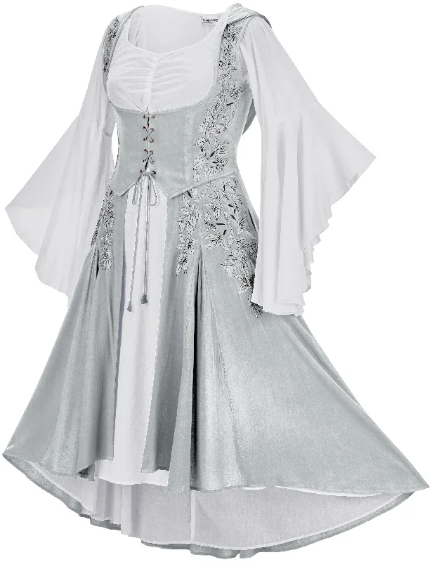 Easy-to-Wear Tauriel Maxi Set Limited Edition Silver Pewter Silver Embroidery