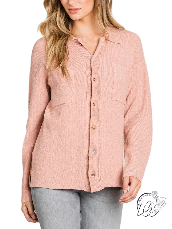 Spiritual Vitality Buttoned Elegance Sweater