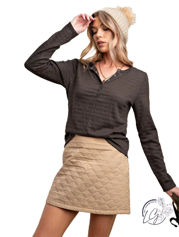 Cozy Essentials Wear TextureTide Contrast Top