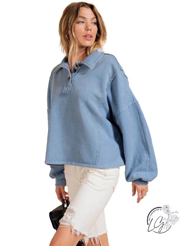 Cozy Lifestyle Urban Ease Henley Pullover