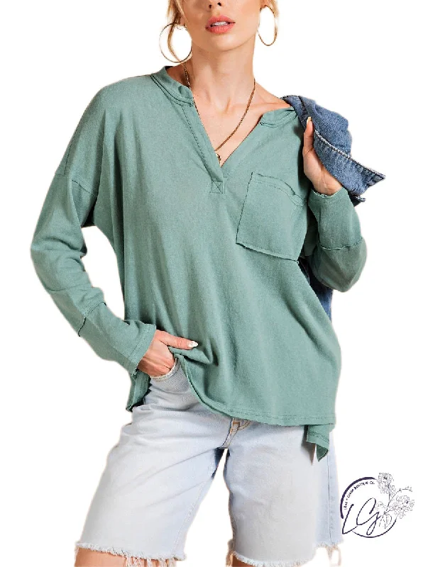 Casual Chic Looks Relaxed V-Neck Lounge Top