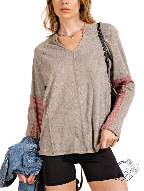 Soft Fashion Graceful V-Neck Long Sleeve