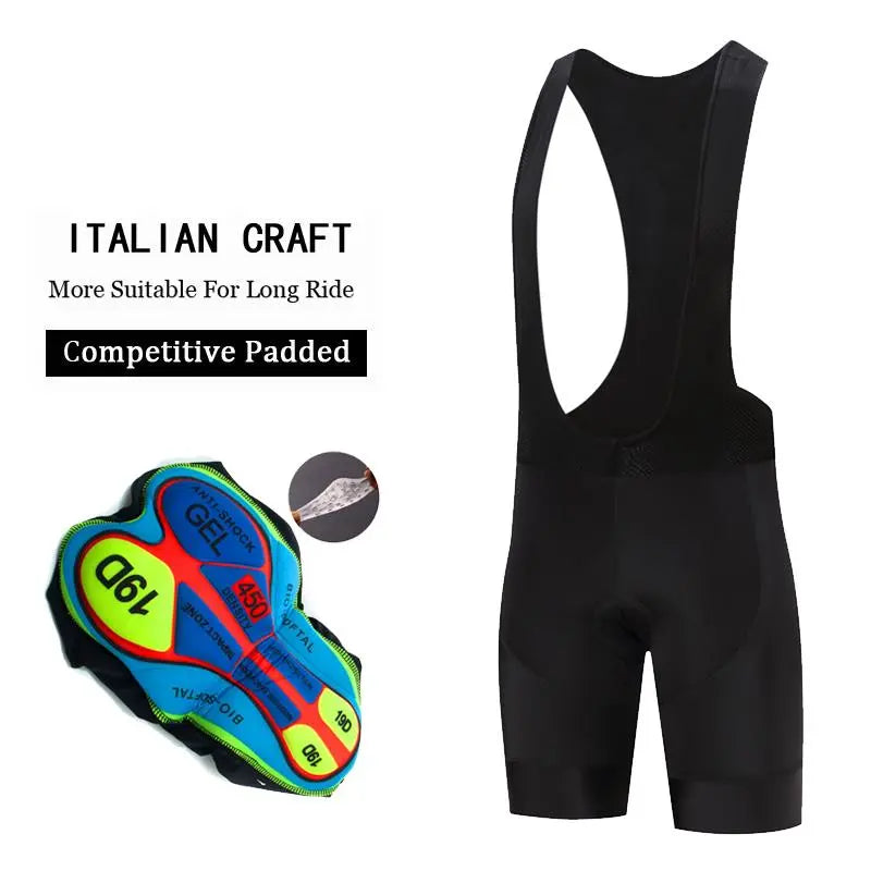 Sports And Leisure Whole Black Bicycle Bib Shorts Summer Men Outdoor Wear Bike Cycling 19D Coolmax Gel Padded Riding Bib Shorts Cycling Bib Shorts