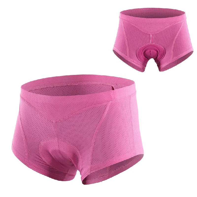 Bright Colors Women Bike Underwear 3D Gel Padded Bicycle Briefs