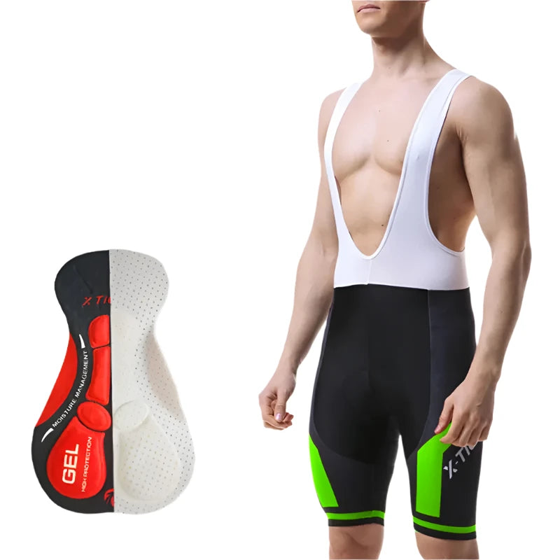 French Retro X-TIGER Cycling Bibs Shorts Summer Bike Breathable Men's 5D Gel Padded Bike Tights Triathlon Man Pro Licra Bicycle Shorts