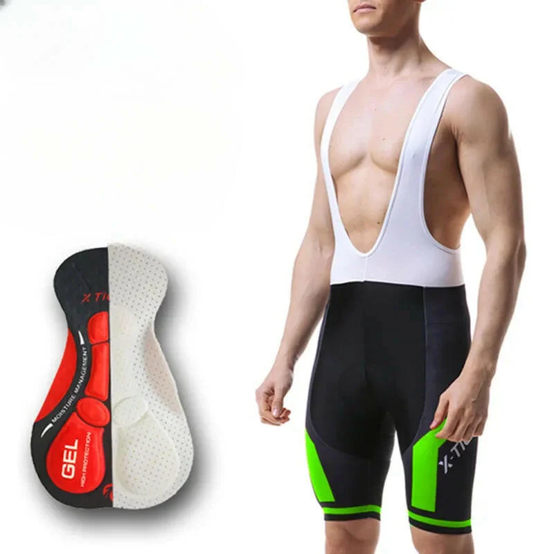 Exquisite Details X-TIGER Men Cycling Bib Shorts Bike Shorts Summer ShockProof Mountain 5D GEL Pad Tights Triathlon Breathable MTB Bicycle Bibs